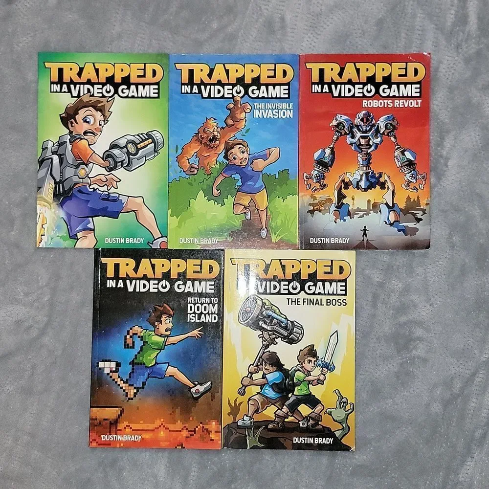 Trapped in a Video Game By Dustin Brady Complete Book Series # 1-5